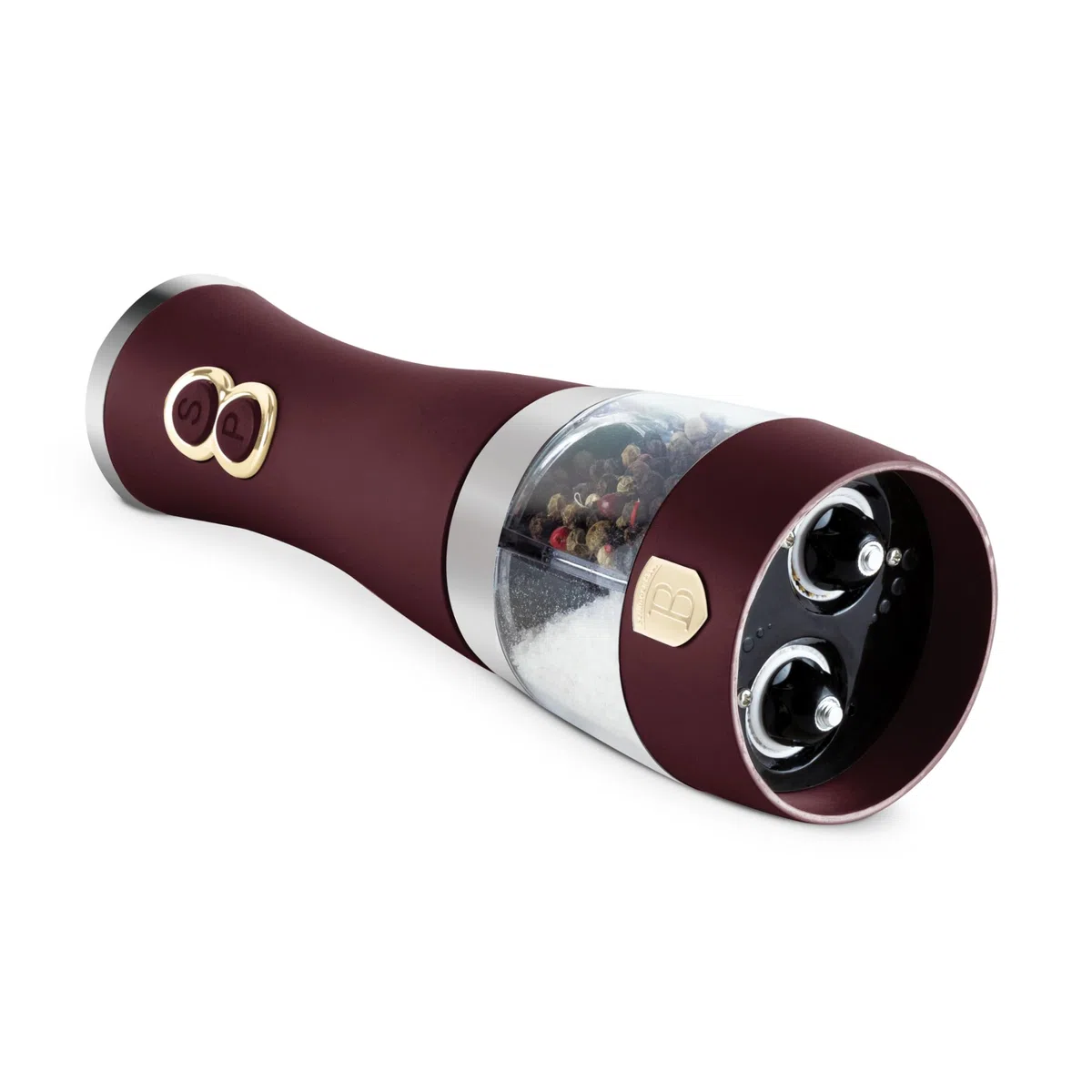 Berlinger House 2 en 1 molinillo eléctrico de pimienta y sal/crema mate/con molinillo de cerámica/baterías: 6 piezas AA (no incluidas) Colección Leonardo