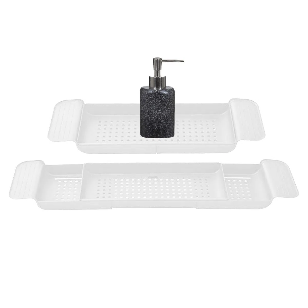 Bandeja de baño para bañera, estante extensible antideslizante, bandeja de mesa de baño, para baño, spa, ducha, remojo, vino, libro, jabón, teléfono, entretenimiento