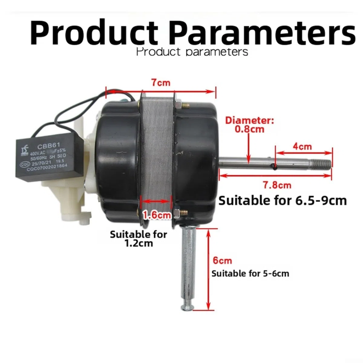 Alto motor sellado de la fan de la bobina de cobre con los rodamientos duales para el soporte de piso de 16 pulgadas y la tabla de los ventiladores eléctricos de enfriamiento silencioso
