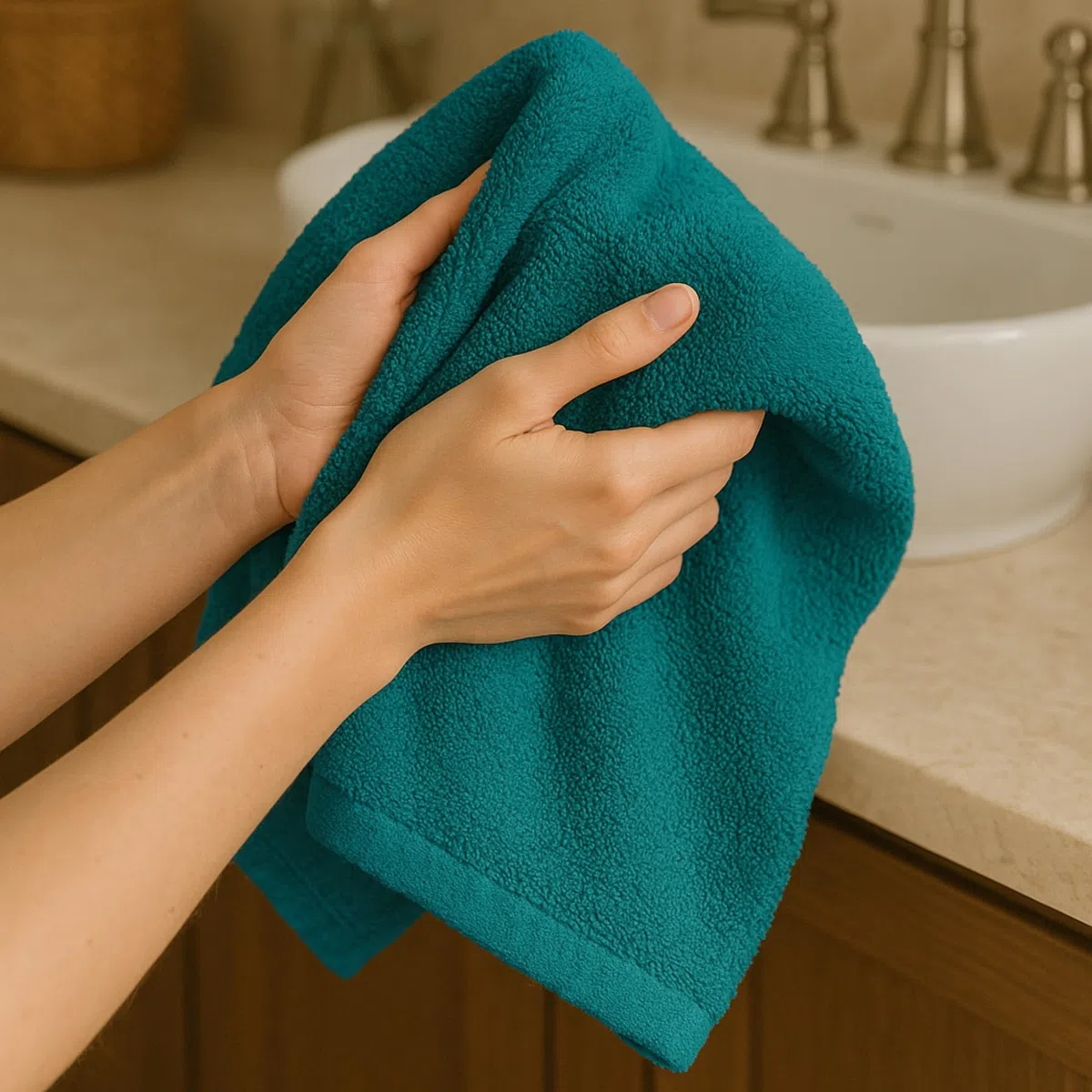 DECASATEXTIL Pack 12 Toallas Pequeñas 30x50cm Algodón 450g/m² – Suaves y Absorbentes – Toallas de Cara, Aseo o Invitados – Hogar, Hotel o SPA – Oceano