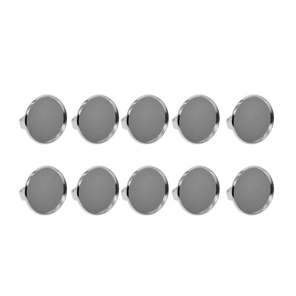 Fornituras en Ajustable 10x para Cabujón de 25 Mm, Blanco dorado, tal como se describe