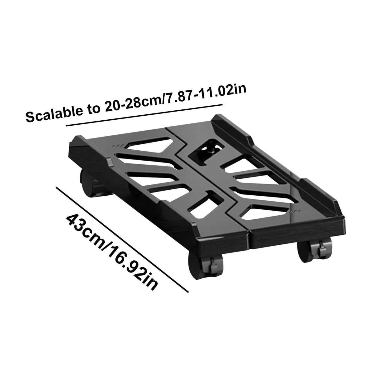 Soporte para PC para Piso,Soporte para PC para Alfombra - Soporte móvil para CPU con 4 Ruedas - Carro de Piso rodante para computadora, Accesorios para Soporte de CPU Debajo del Escritorio