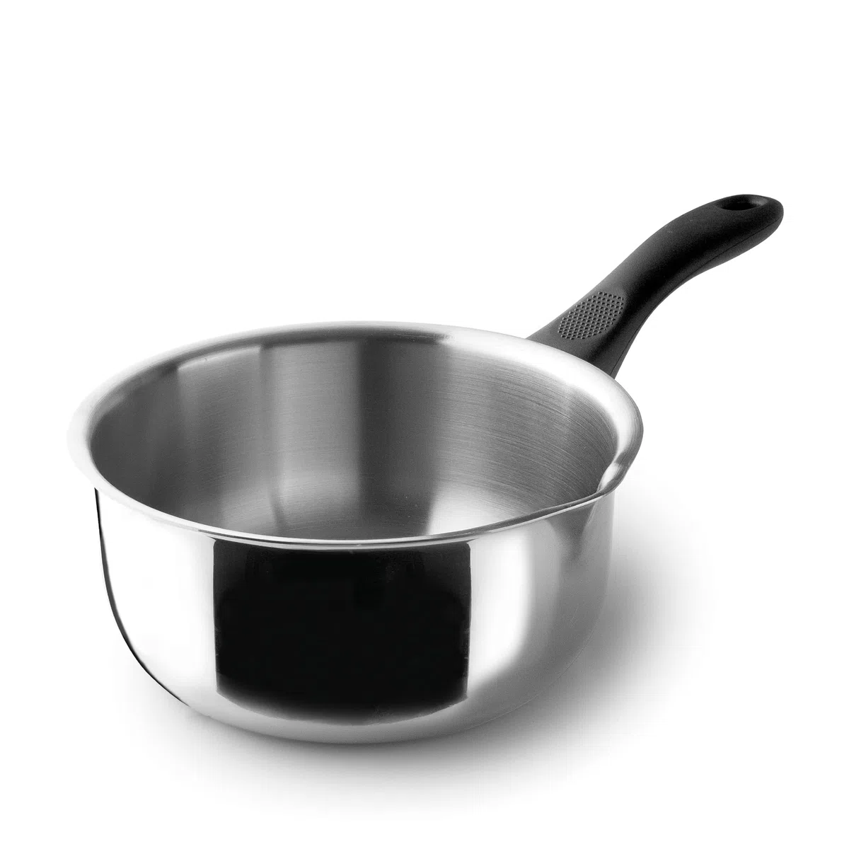 Lacor - 31320 - Cazo Recto Vertidor Garinox, Acero Inoxidable, Pico Vertidor, Mango Ergonómico de Baquelita, 2.5 Litros, Apto para Inducción, No apto para Horno, Apto para Lavavajillas, Ø20cm