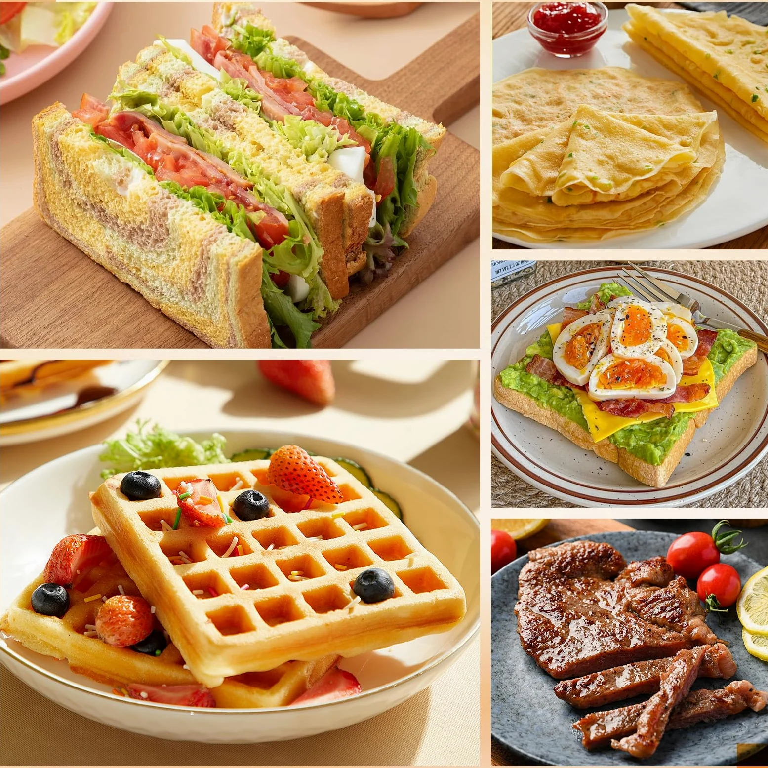 Sandwichera Caliente Panini Antiadherente - Sartén Doble Cara Fondo Plano
