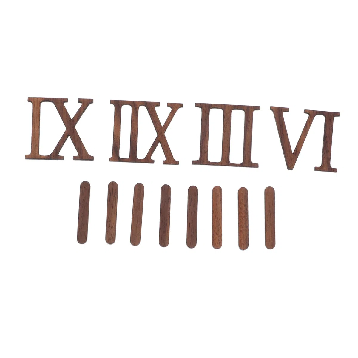 12piezas Kit De Reloj De Pared Números Romanos De Madera Formas De Reloj Accesorios De Bricolaje Para Decoración Del Hogar Recortes De Madera Sin Terminar