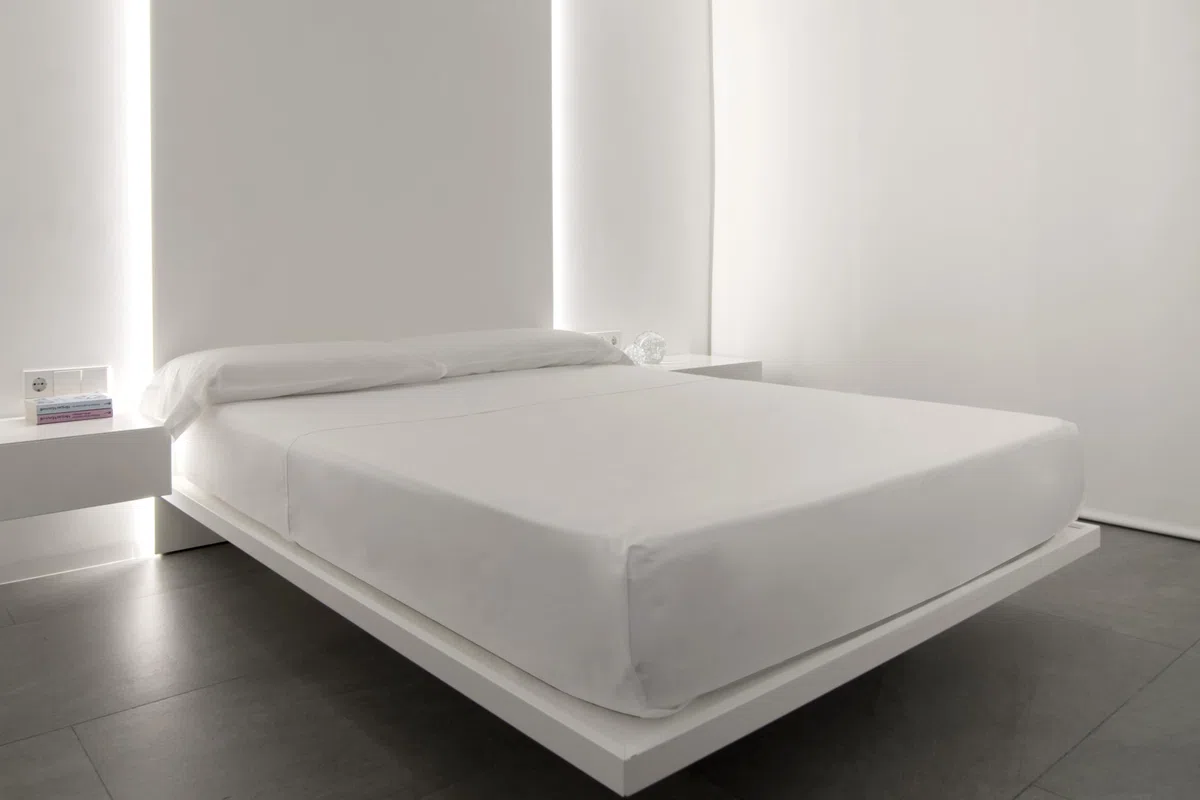 Sabana Encimera - Sabanas Encimeras 50% Algodon / 50% Poliester - 200 Hilos - Sabana Encimera Cama 80x190/200 cm - Suave, Transpirable y Duradera - Ideal para Uso Diario - Blanco