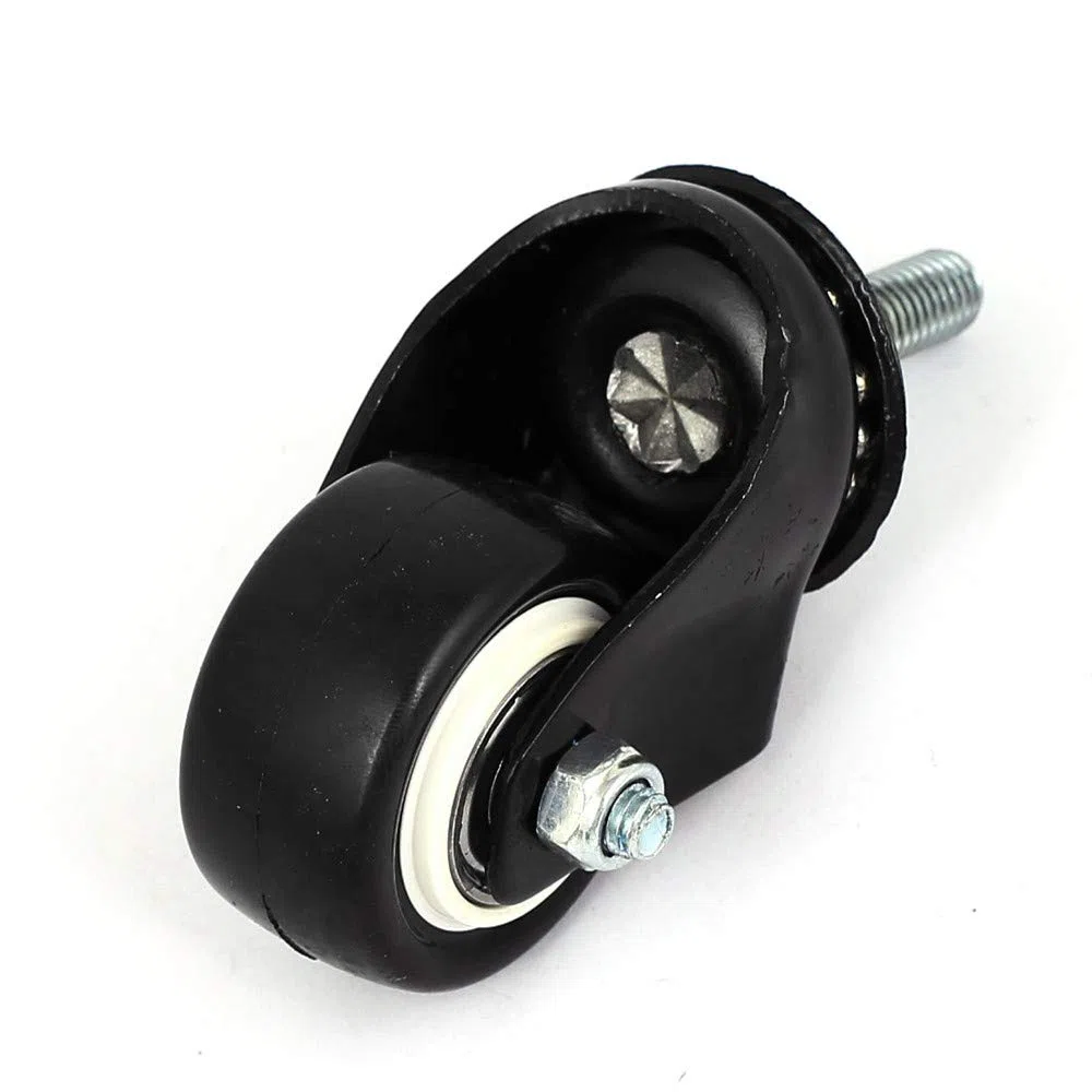 Ruedas giratorias seguras de 1.5 pulgadas para sillas de oficina, goma protectora incluida, para todos los pisos, 8 x 25 mm, herrajes (4)