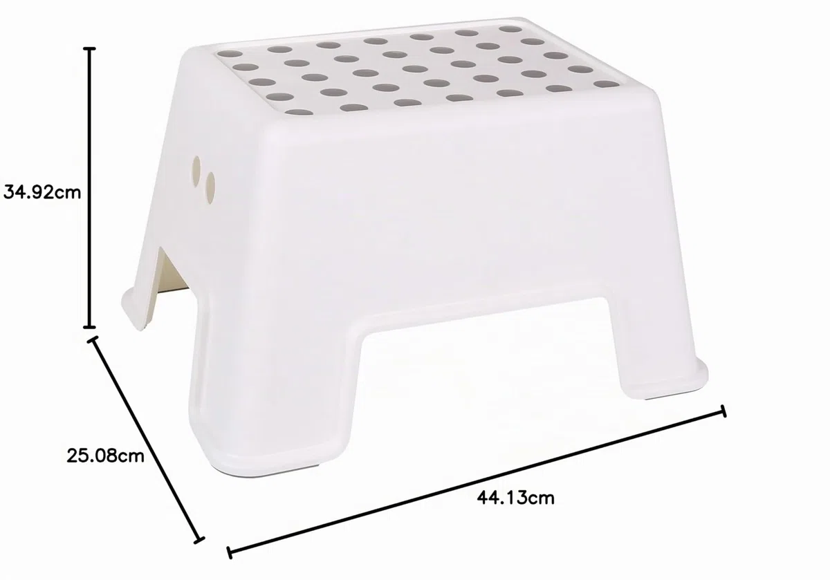 Ikea - Taburete de Baño Antideslizante Modern Blanco 150 kg