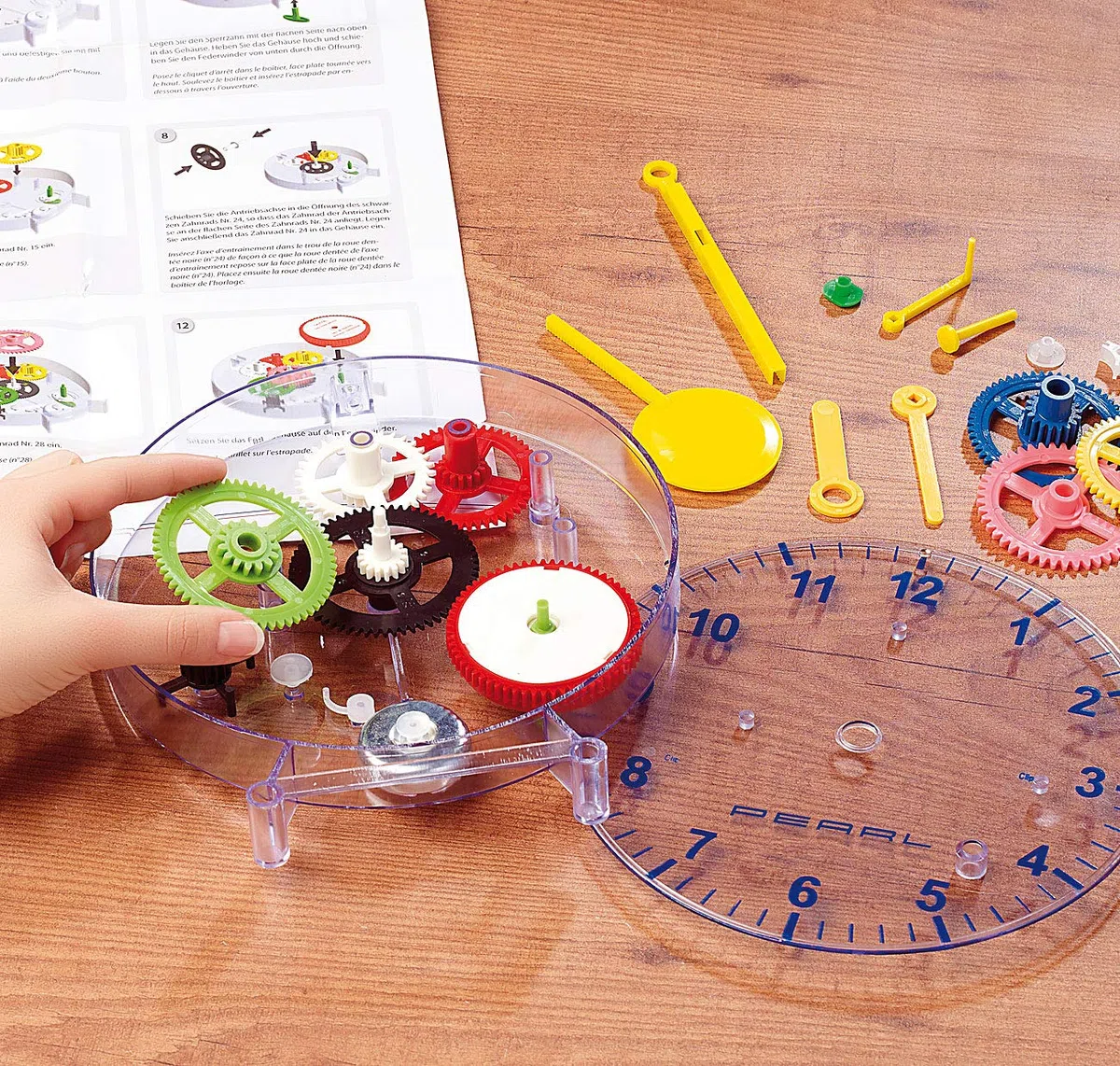 Pearl Juegos para fabricación de Relojes - Kit de Reloj: Mi Primer Reloj: Kit de Reloj de péndulo para niños (Relój de péndulo él Mismo para Construir, Relojes él Mismo para Construir Equipo)