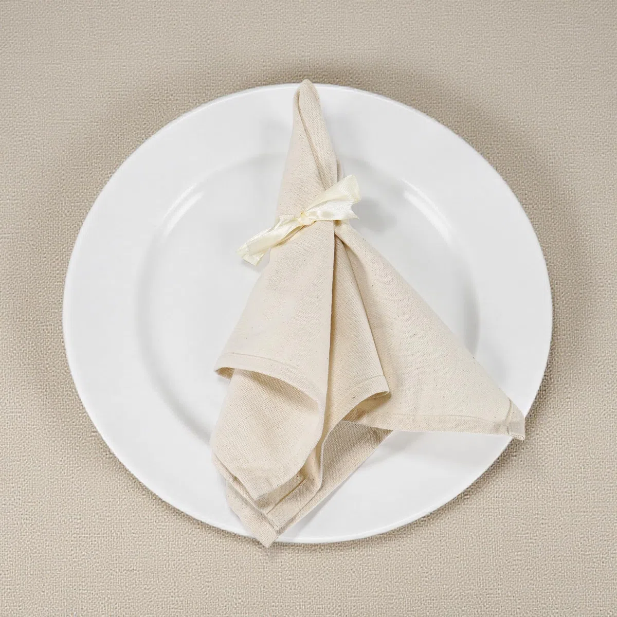 6 servilletas de lino y algodón, 42 x 42 cm, servilletas de gasa reutilizables para fiestas, bodas, hogar, despedidas de soltera, decoración de mesa, color beige