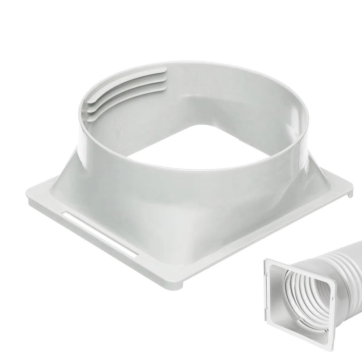 Shinybox Adaptador de Manguera de Aire Acondicionado, 150mm Interfaz de Adaptador de Manguera para Ventana de Aire Acondicionado, Accesorios de Aires Portatil