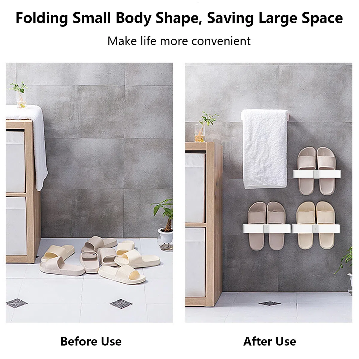 Paquete de 6 Zapatero de Pared, Organizador de Zapatos para Colgar con Cinta Adhesiva, Zapatero sobre para Puerta, Zapatero Colgante para RV, Ahorra Espacio