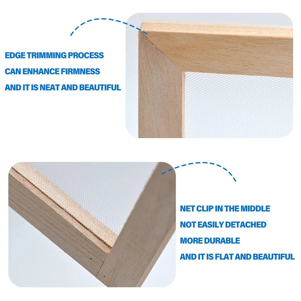 5 Pieza Marco para Fabricación de Papel Pantalla para producción de Paper Tradicional de Fabricación Paper Fabricación del papel marco para hacer Bricolaje suministros 5 tamaños
