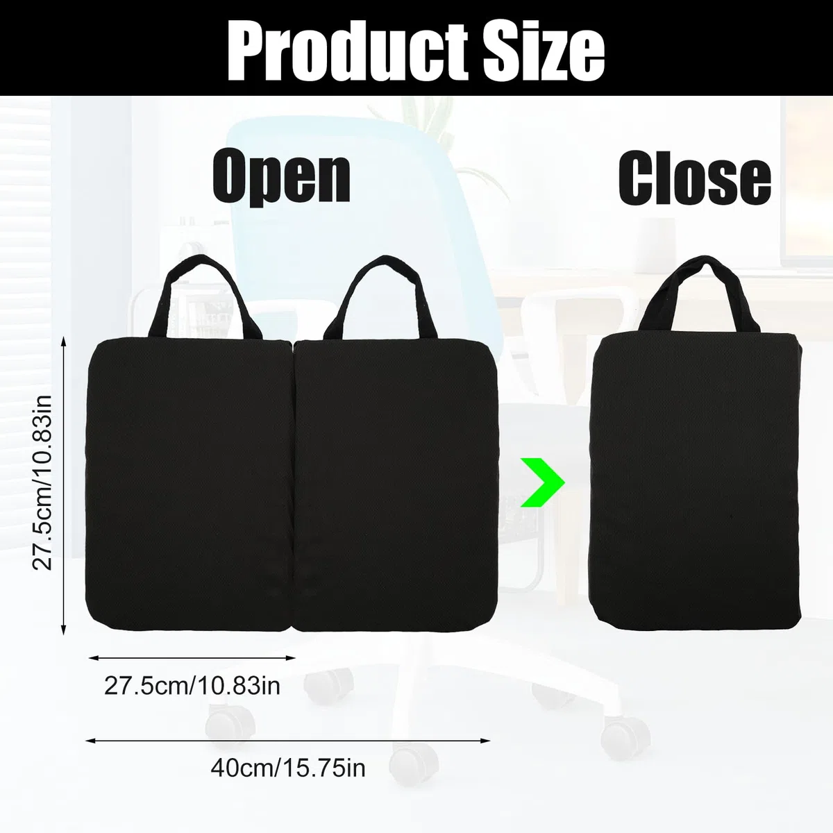 Cojín de Gel para Asiento,Cojín de Gel en Forma de Panal Transpirable,Cojines para Sillas con Funda Antideslizante,Cojín Antiescaras Plegable,Cojin Silla Ortopedico para Oficina, Rueda, Coche (Negro)
