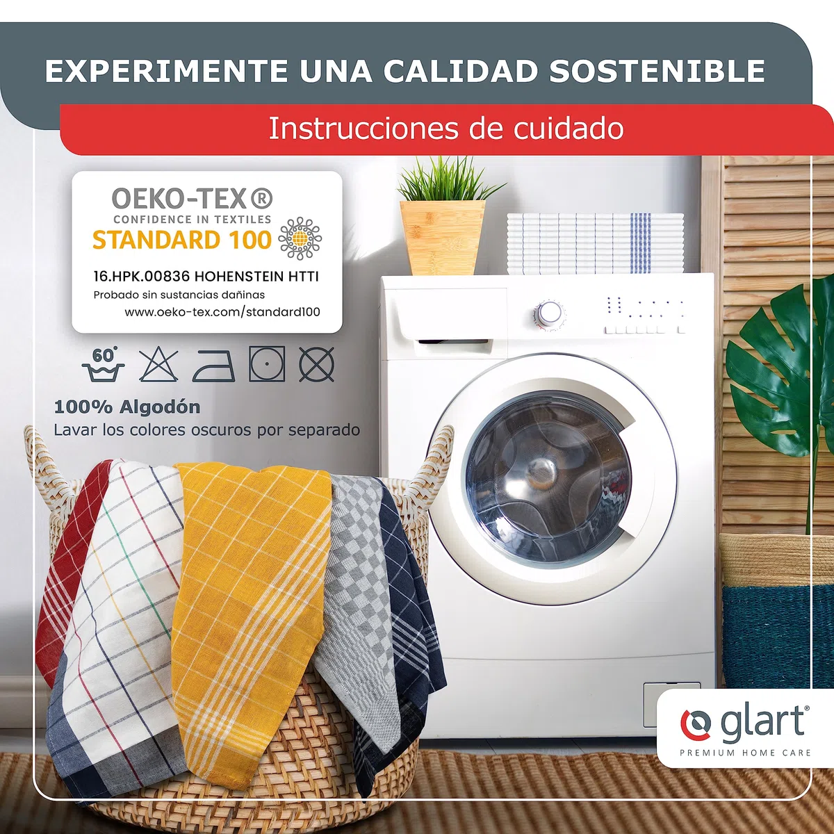 Glart 48GI2 Set de 10 paños de cocina, 50x70 cm, 100% algodón Oeko-TEX Standard 100, gris, sin pelusa, prelavado, paños para cocina y lavado.