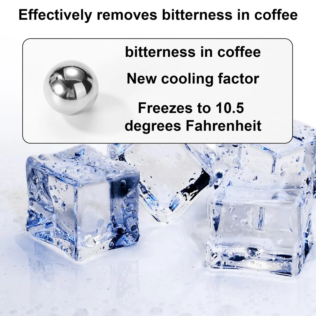 Bola Enfriamiento Cafe Kit, Acero Inoxidable Bola de Hielo Cafe con Soporte Reutilizable Herramienta de Enfriamiento Sin Dilución para Bourbon Cócteles y Whisky Escocés