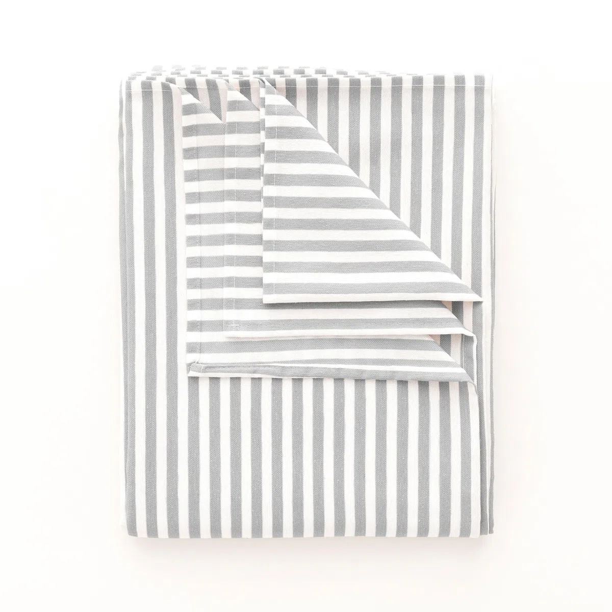 GAMUSI Mantel Antimanchas Rectangular Tela algodón Impermeable Rayas Gris, 160x200 cm