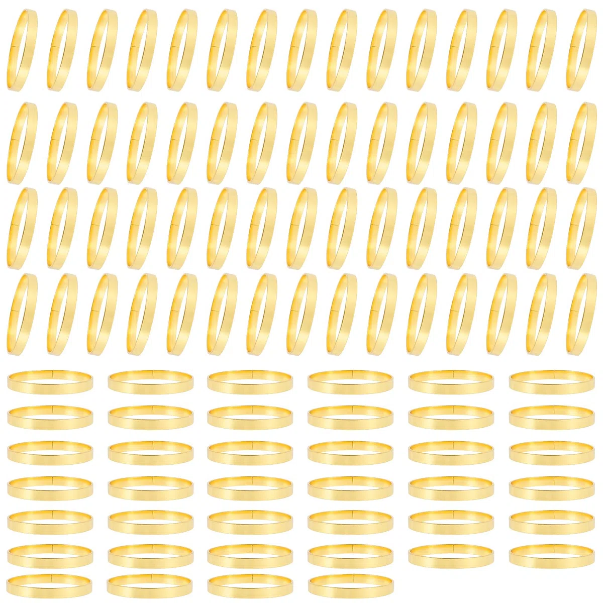 100 servilleteros dorados elegantes de metal para servilleteros, servilleteros de metal, para bodas, Navidad, coleccionar en familia, decoración de mesa de comedor