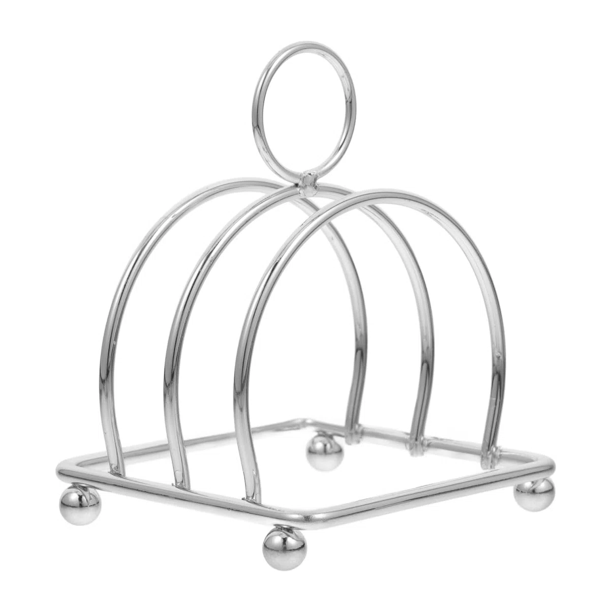 Amosfun Panera de acero inoxidable multifunción soporte para rebanadas de pan y organizador ahorra espacio 4 compartimentos 4,09 x 3,19 x 3,19 in para cocina, casa y libros