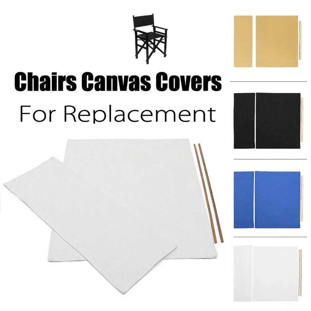HpLive Lienzo de repuesto para silla, lavable, kit de funda de asiento de silla de director, funda de lona de repuesto, fácil de instalar y quitar