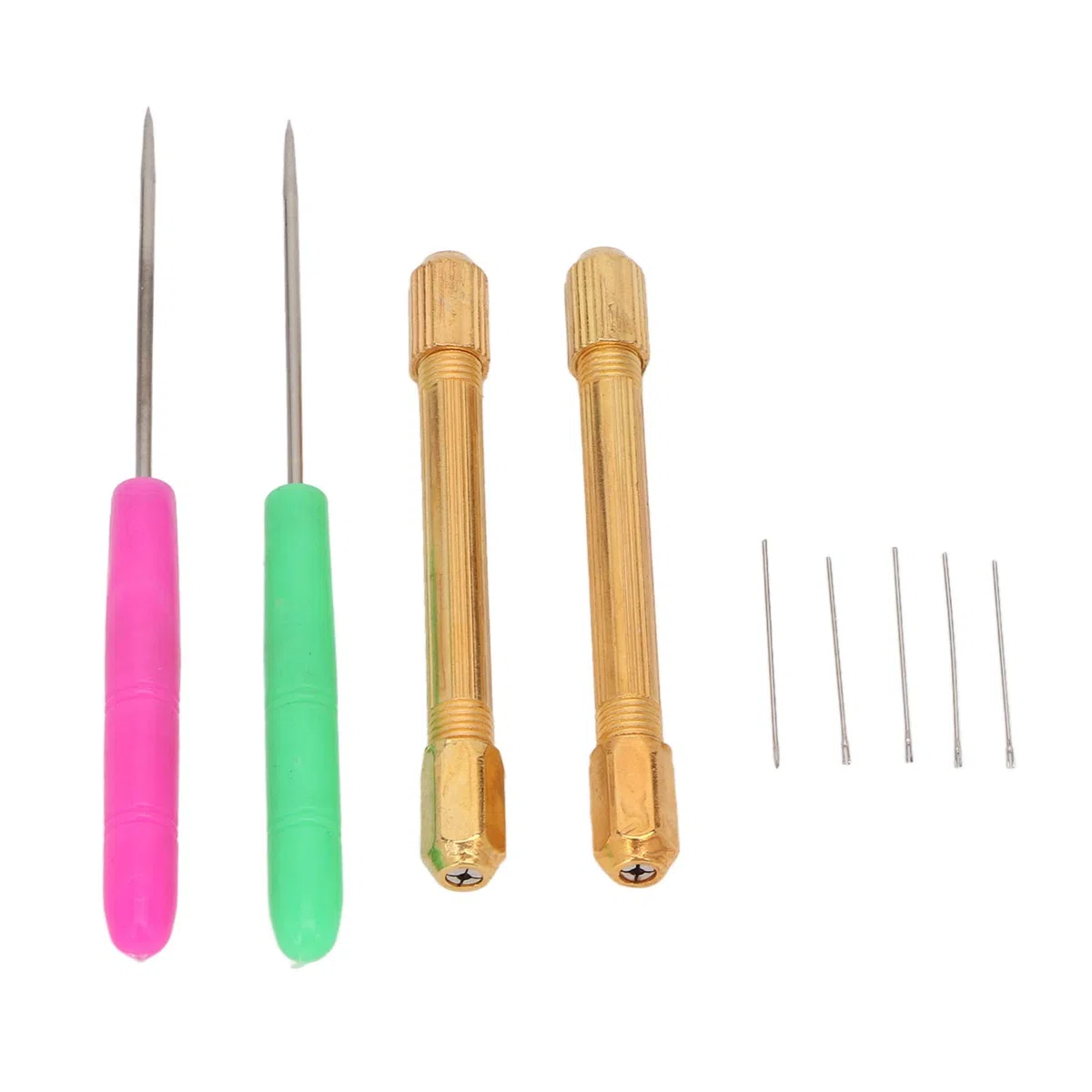 Kit de Fieltro de Aguja para Fabricación de Pelo en Muñecas, 10 Agujas de Metal Resistentes