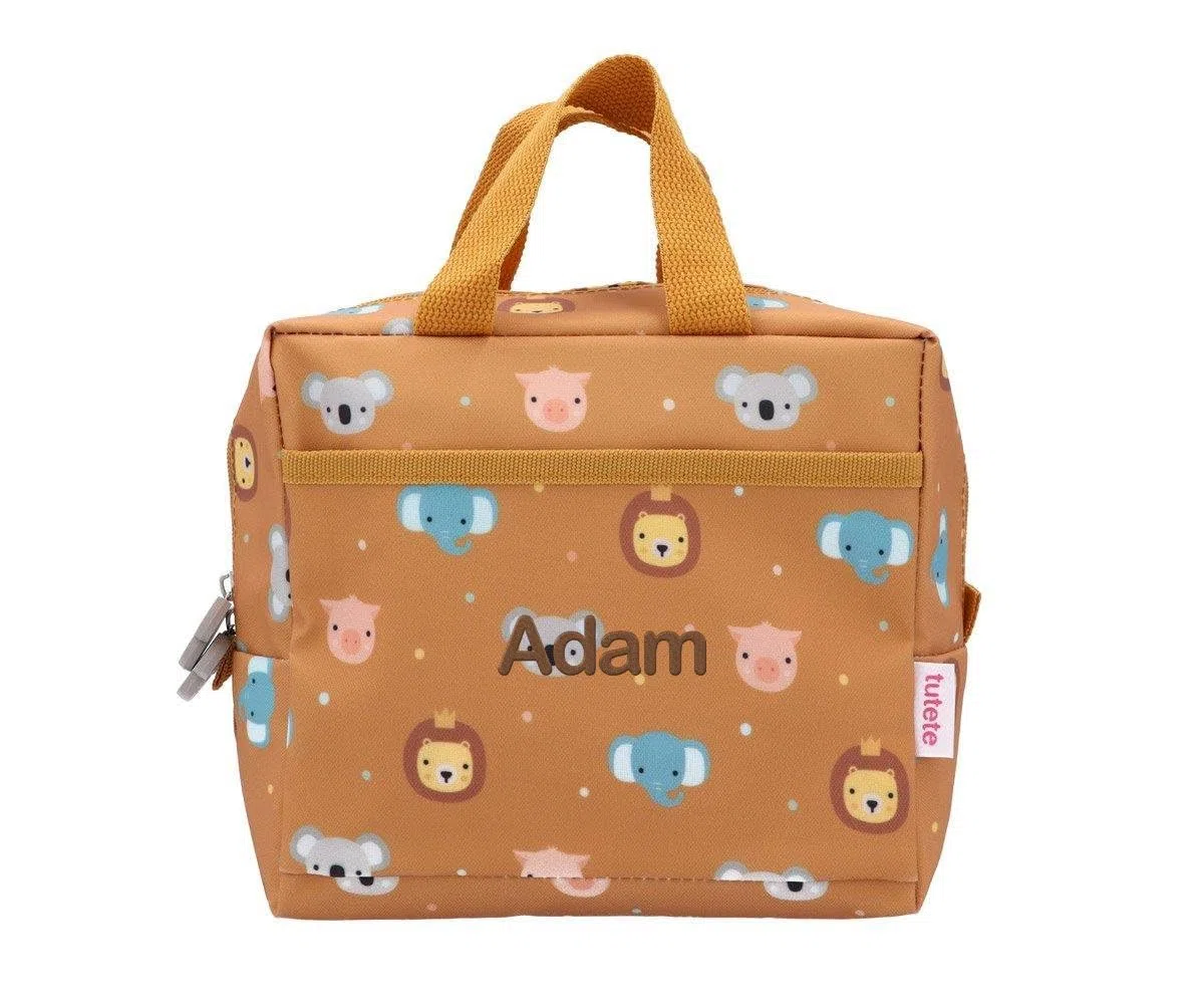 Tutete Bolsa Térmica Infantil para Comida | Bolsa térmica infantil pequeña y fácil de usar | Ideal para almuerzos y meriendas | Exterior impermeable, lavable y resistente | animal friends