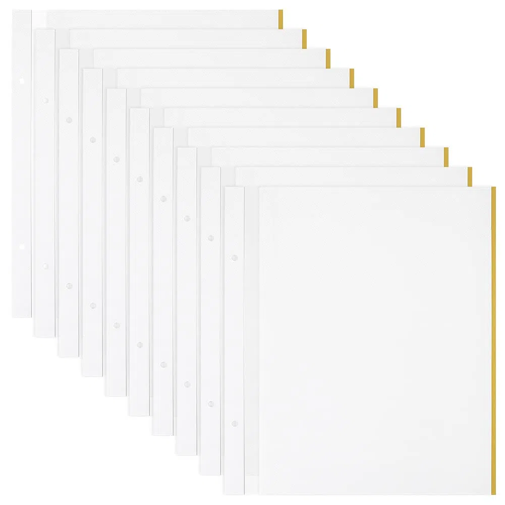 AHANDMAKER 10 hojas de recambio autoadhesivas, álbum de fotos de 12 x 10 pulgadas, página interior autoadhesiva, con dos agujeros, protectores de recambio para álbum de fotos de archivo, regalo de
