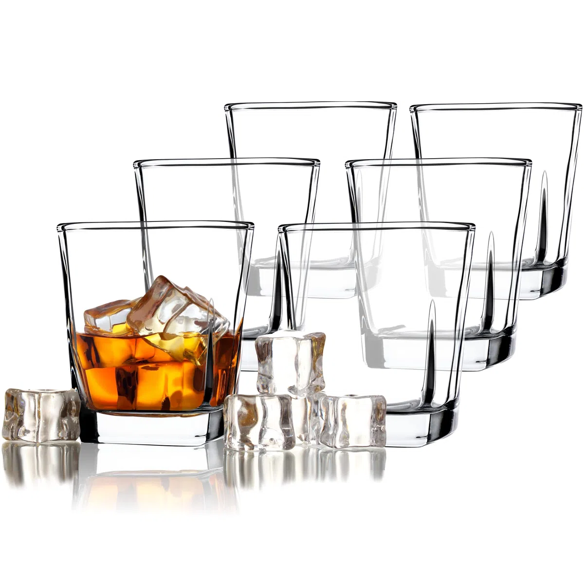 KADAX Juego de 6 vasos de zumo, vasos de agua resistentes, jardín, cóctel (Romi, 250 ml)