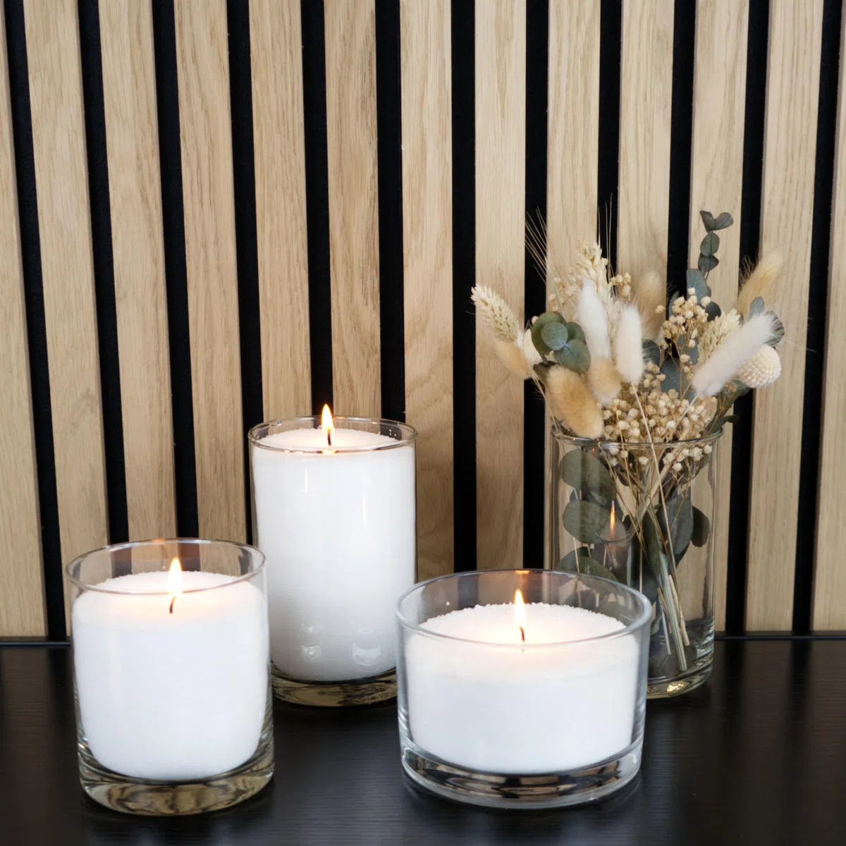 Arena para velas con aroma – vainilla – 400 g incluye 4 mechas en cuatro variantes – granulado para velas – Arena aromática – Velas DIY – Alternativa para velas