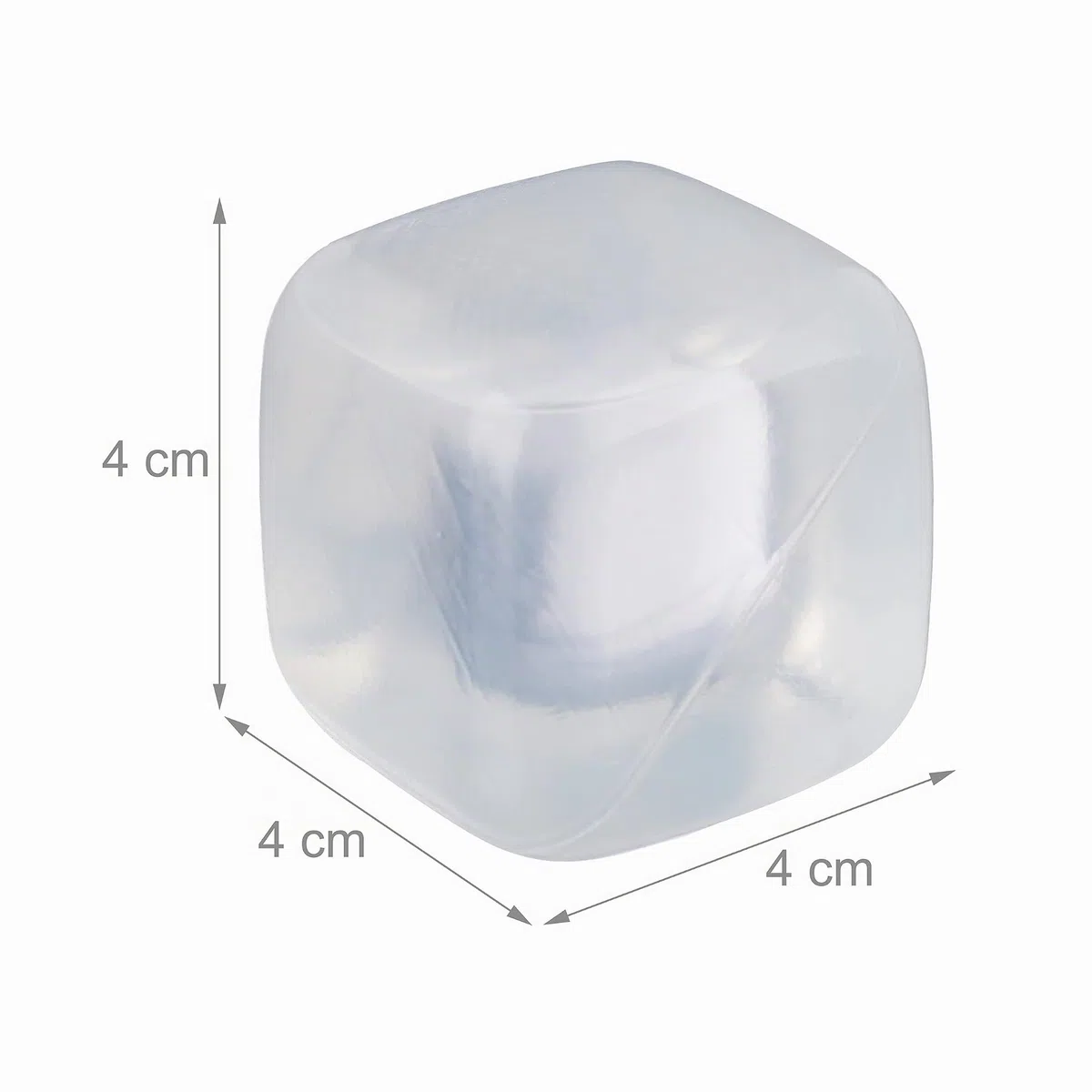 Relaxdays Cubitos de Hielo Reutilizables, 24 Unidades, XXL, Cubos de Hielo Plásticos para Fiestas, Transparentes