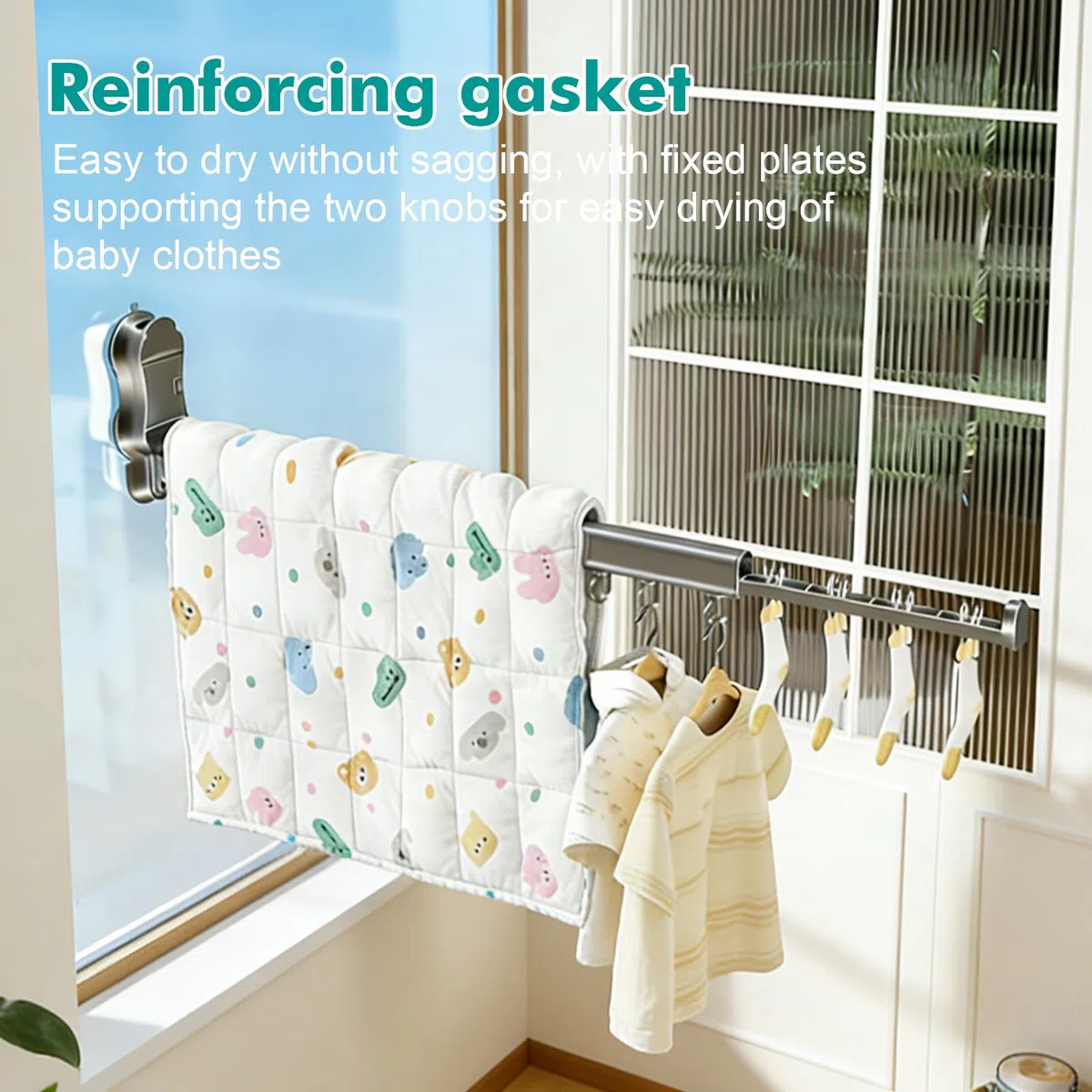 PORFOYO Tendedero Pared Plegable Extensible con Ventosa: Hanger De Lavandería Retráctil, Ahorra Espacio, Taza De Succión, Perchero para Secar Ropa para Calcetines, Ropa Interior Y Toallas
