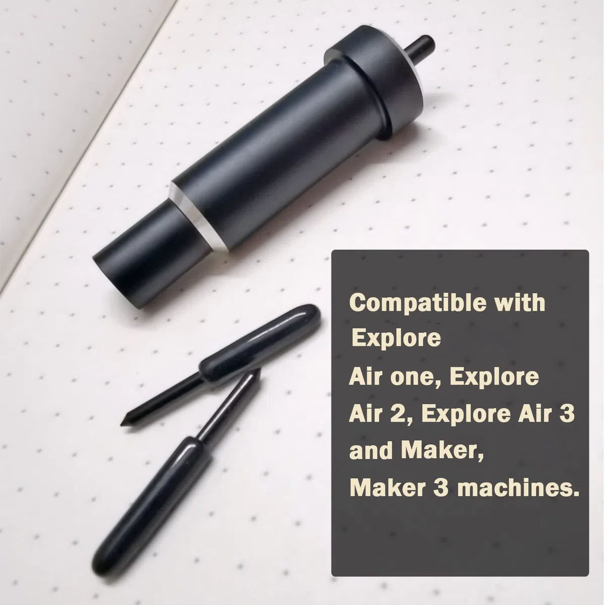 Explora la hoja de corte profundo y la carcasa para Cricut Maker, hoja de punta profunda de repuesto Niantime compatible con Explore Air2/Air3/Maker/Maker 3 máquinas de corte (2 cuchillas de corte