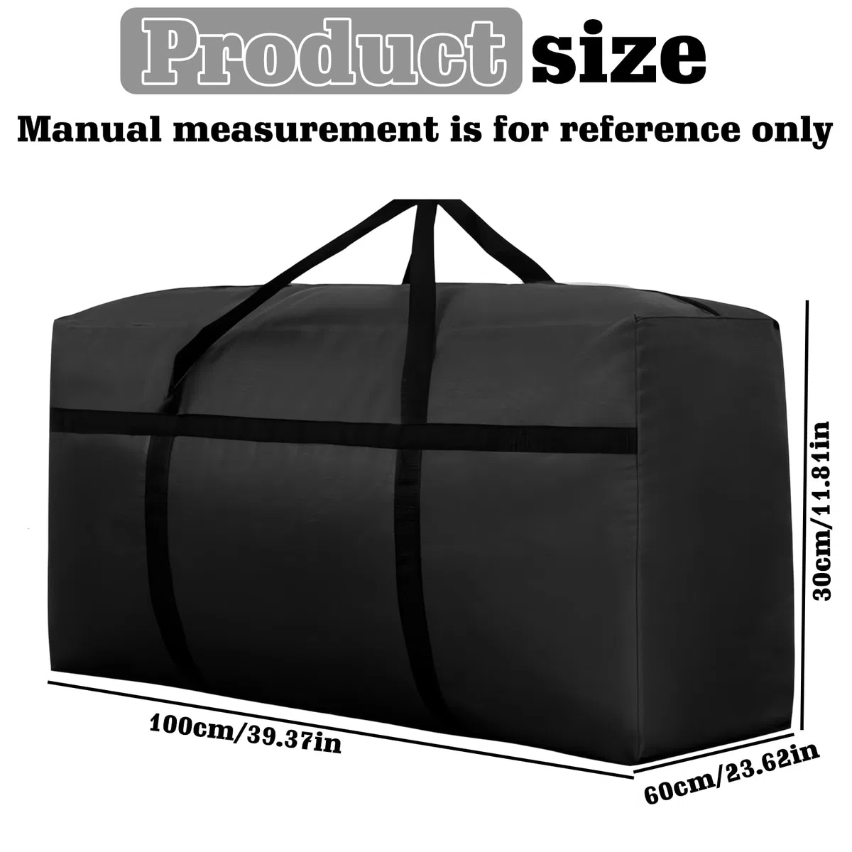 Bolsa Nizirioo de transporte 600D Oxford para árbol de Navidad, edredones y cojines, resistente al agua (100 x 60 x 30 cm)
