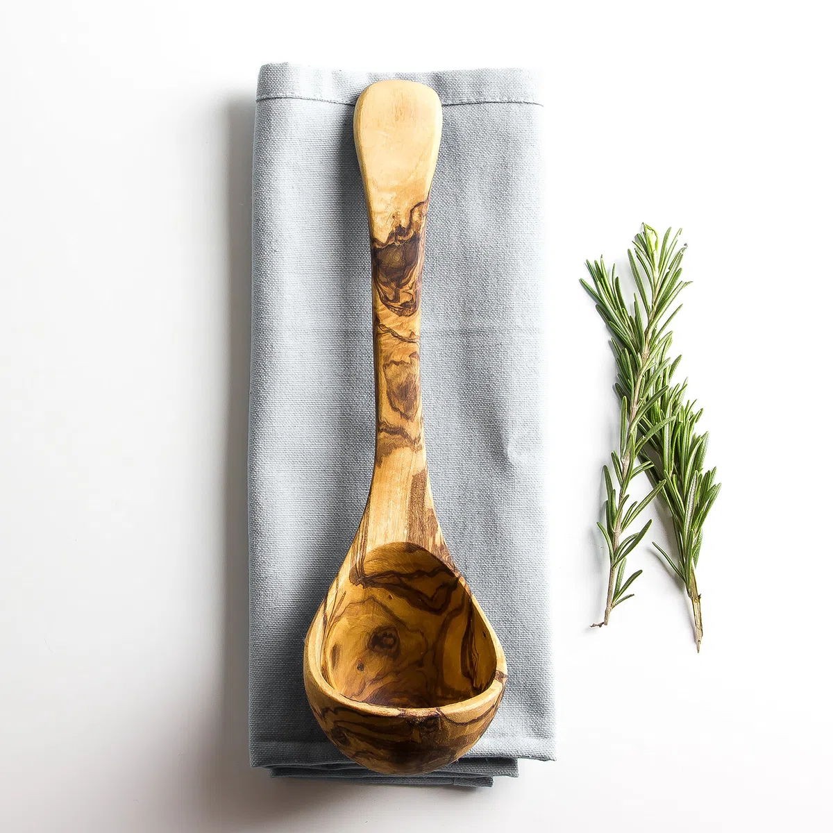 Cucharón de madera de olivo (25 cm)