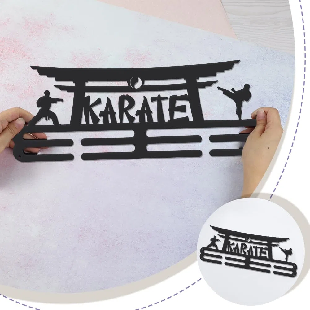 SUPERDANT Colgador de Medallas de Taekwond Soporte para Medallas de Taekwond Colgadores de Medallas Personalizados para Atletas de Taekwondo Montaje En Pared Gancho