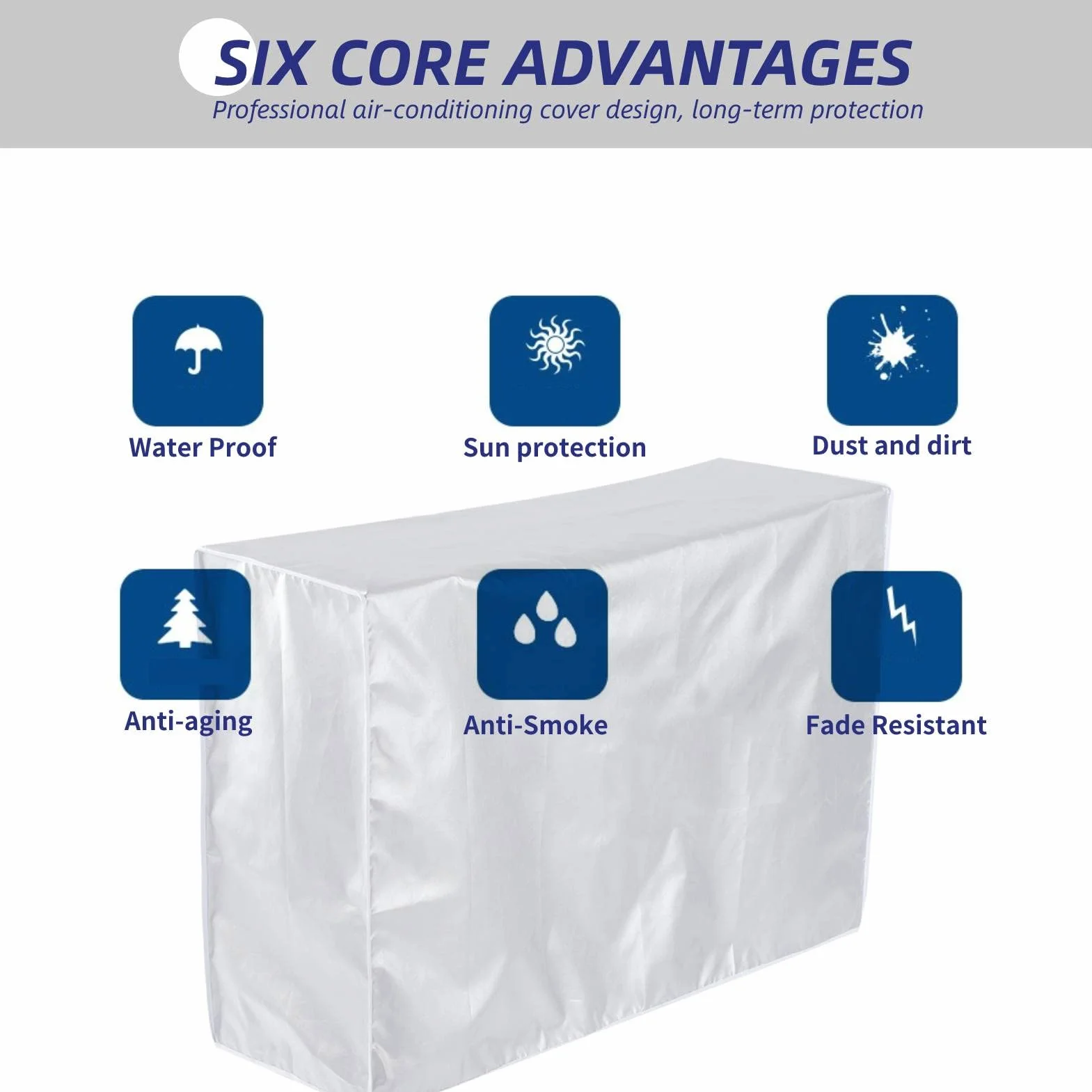 Funda para Aire Acondicionado, Cubierta Exterior Protectora Antirresbaladiza Impermeable del Aire Acondicionado para el Hogar,Protectora para Aire Acondici(80*26*57)
