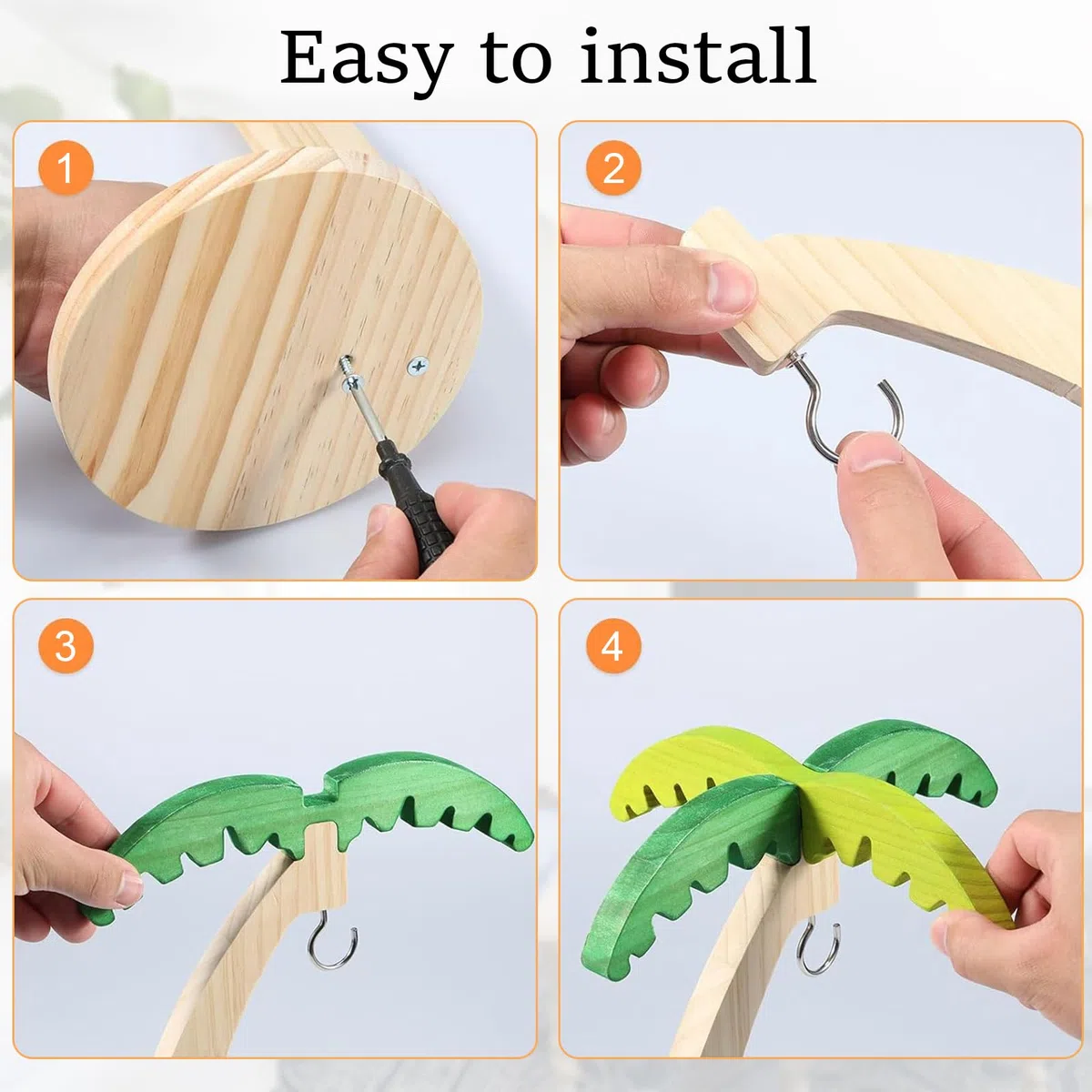 Estante Para Plátanos, Cesta de Fruta Para Cocina con Ganchos, Soporte de Madera Para Plátanos, Utensilio de Cocina, Evita que se Magullen, Mantiene los Plátanos Frescos
