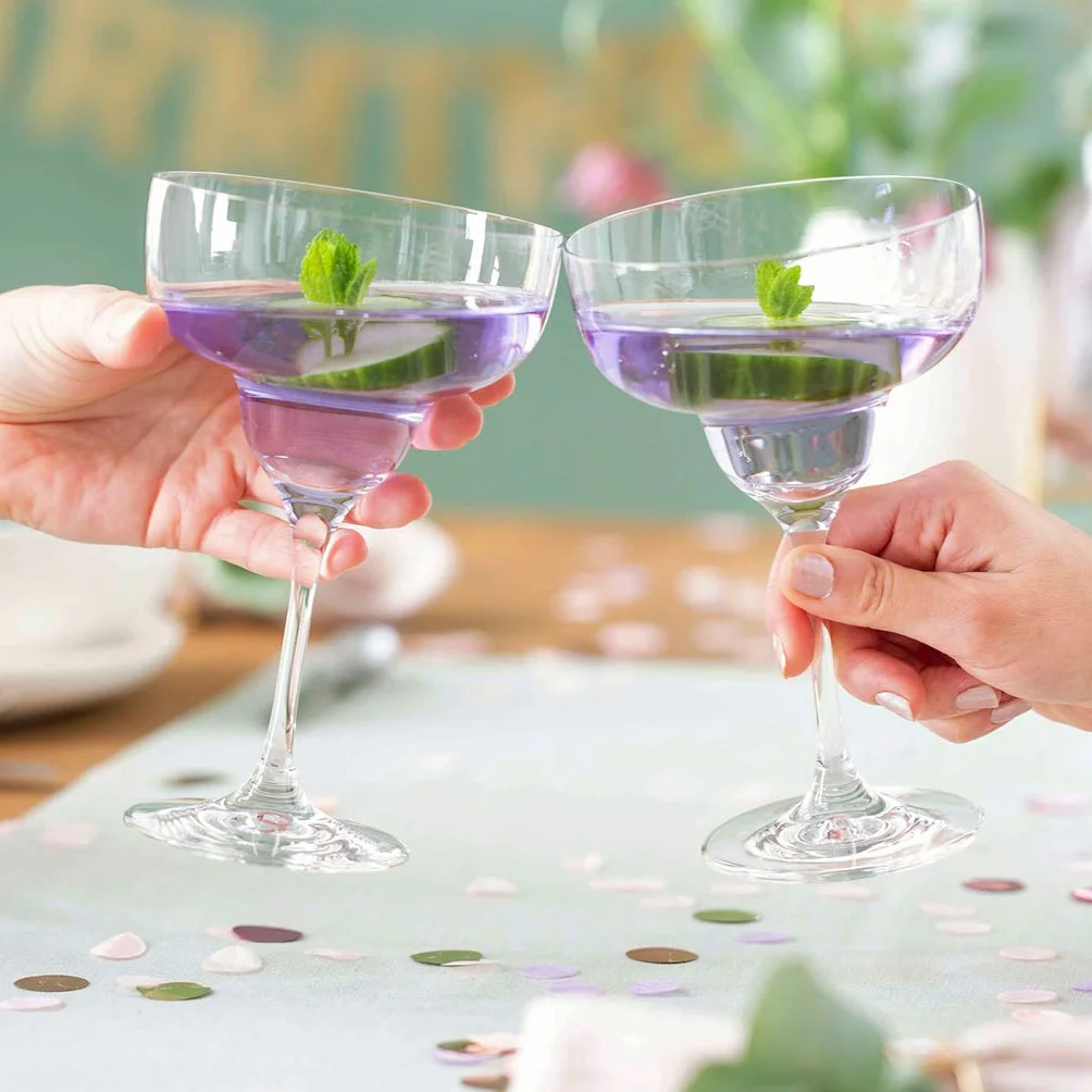 Villeroy & Boch – Purismo Copa Martini Juego de 2 Claro, Apto para Lavavajillas, Vasos de Cristal, Vasos de Octeles, Copas de Coctel, Vidrio de Cristal
