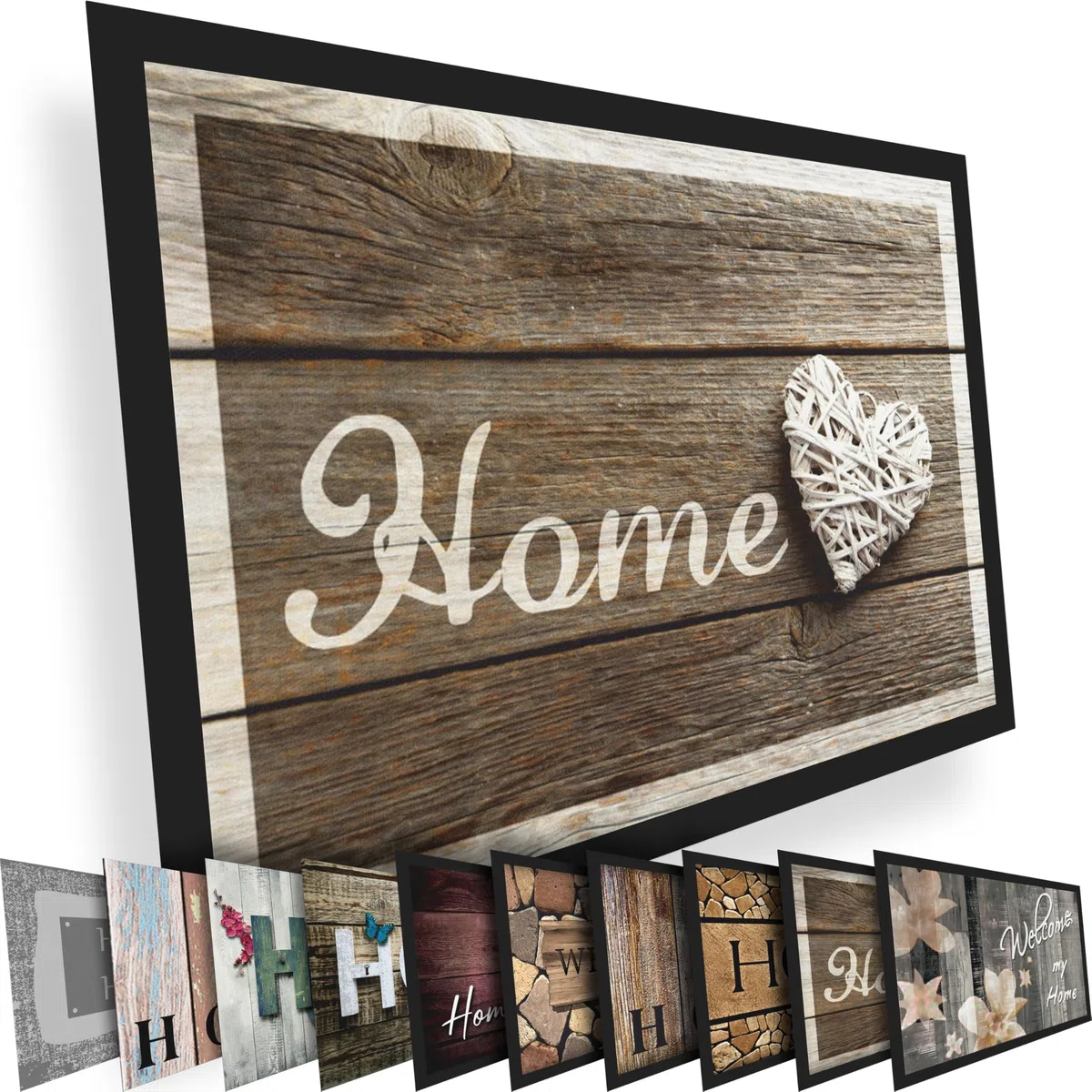 Fußmatte - Muchos diseños - Alfombra atrapamugre para Interior y Exterior - Alfombra Antideslizante - Felpudo limpiapies - Diseño Home 40 x 60 cm