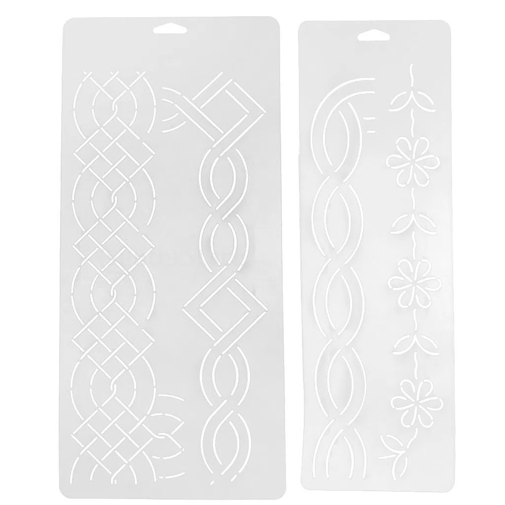 Milageto 2Pcs Retangle Plantilla de Acolchado de Plantilla de Plástico Herramienta de de Patchwork DIY