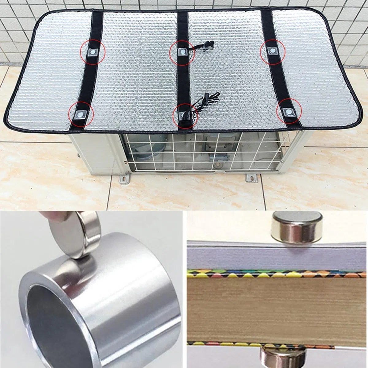 Cubierta de aire acondicionado al aire libre, aire acondicionado de aluminio Air acondicionador de máquina al aire libre Protector | Cubierta de la unidad de aire acondicionado cubierta de CA