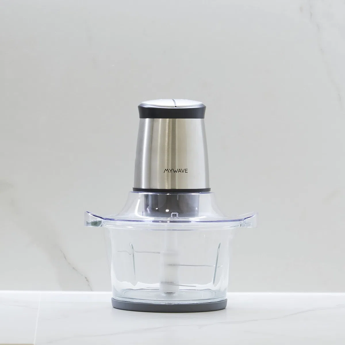 My Wave - Mini Picadora - Para Todo Tipo de Alimentos - Potencia de 400W y Capacidad de 1,5 L - Picadora con 2 Niveles de Velocidad - Bol de Cristal y Cuchillas de Acero Inoxidable
