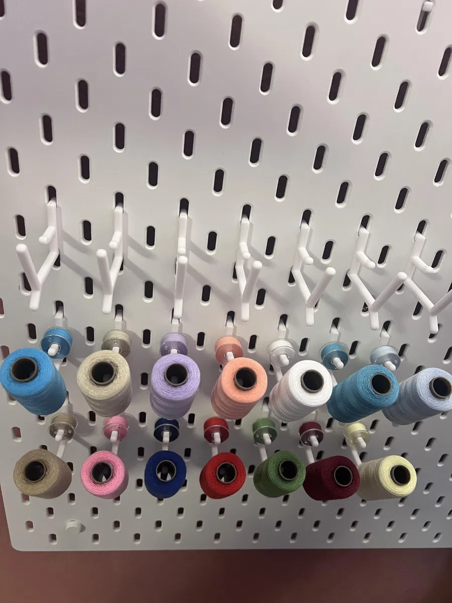 25 unidades de hilo de coser para IKEA Skadis pared perforada I SKadis accesorios soporte soporte placa perforada carretes soporte NH01