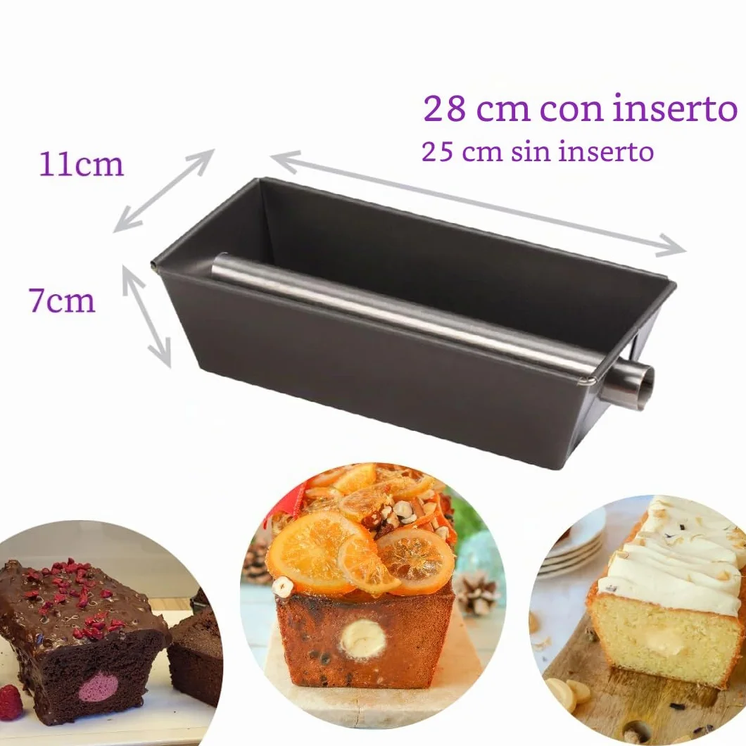 Patisse 02916 - Molde para tartas rectangulares con inserto de acero inoxidable - Profi - Acero revestido, gris antracita - 25x11x7cm, N/C