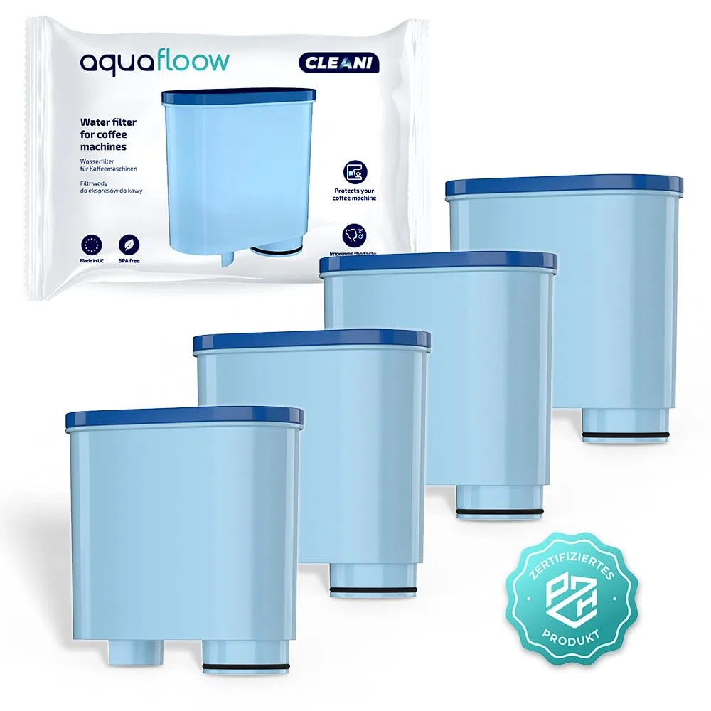 Aquafloow 4x filtro de agua CLEANI para cafeteras Saeco y Philips | Compatible con Philips AquaClean CA6903/10 CA6903/22 CA6903 Filtro de cal, cartucho de filtro para cafeteras Saeco y Philips