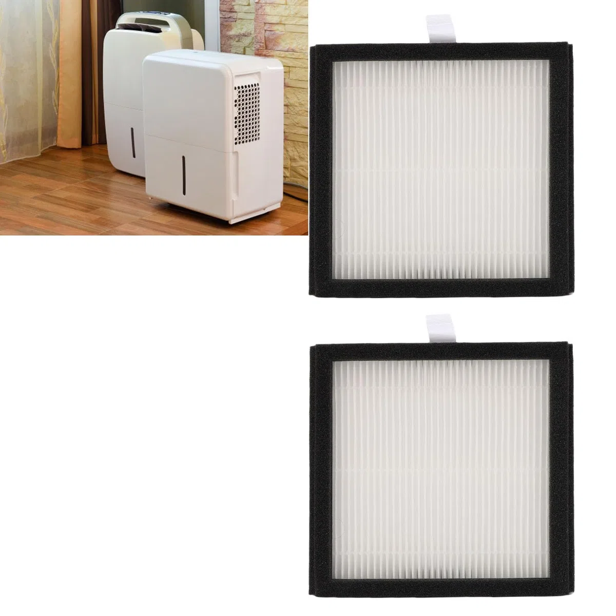 Qcwwy Deshumidificador Purificador de Aire Filtro Deshumidificador Reemplazo de Reemplazo Filtro de Carbono Activado Tecnología de Filtración