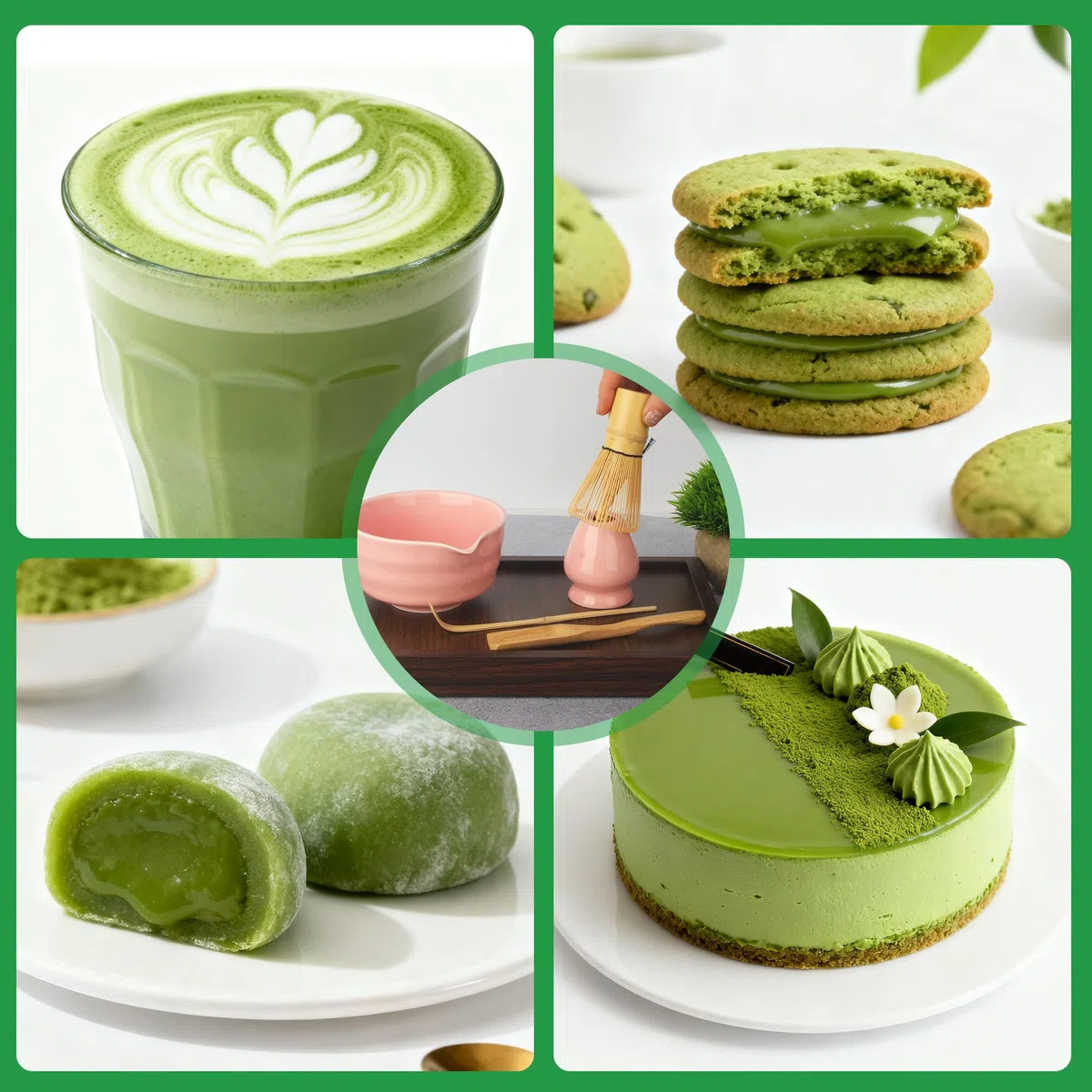 Set de Matcha Rosa, Tazón de Matcha con Vertedor, Soporte de Batidor de Cerámica y Cuchara, Set de Matcha de 5 Piezas Diseñado para los Amantes del Matcha