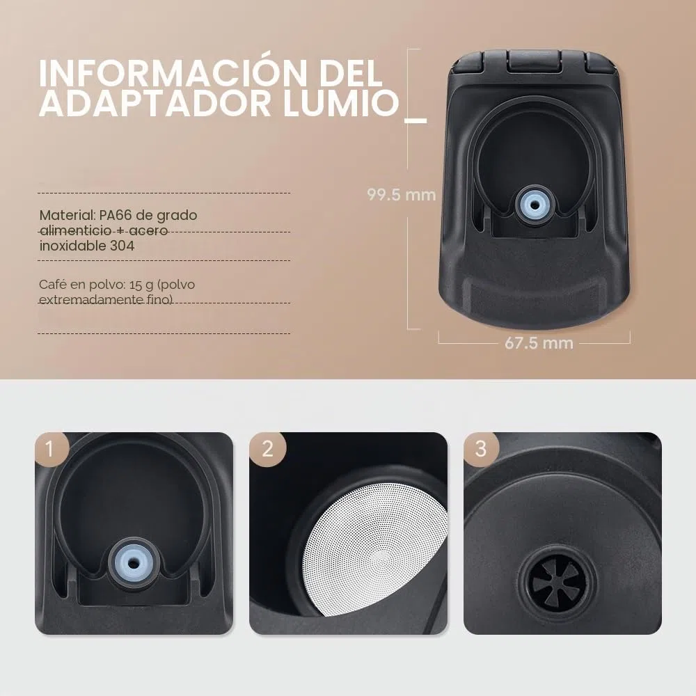 Adaptador de cápsulas de café BENFUCHEN, compatible solo con Dolce Gusto LUMIO EDG325, Soporte convertidor de café molido, compatible con LUMIO-EDG325