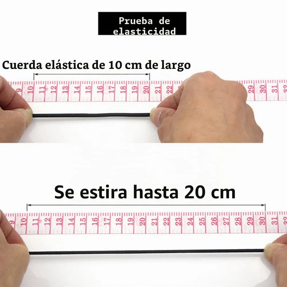 Cuerda elástica negra de látex de 5 mm x 10 m, goma redonda de caucho natural altamente elástica, cinta de unión amortiguadora para equipos deportivos, embalaje y hogar