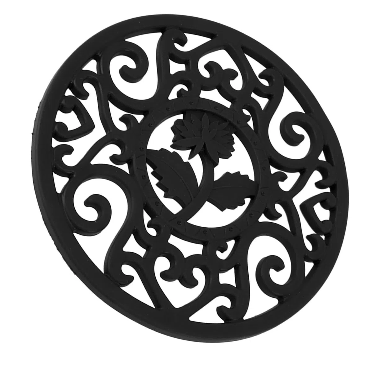 Salvamanteles de silicona, salvamanteles de silicona para tetera, salvamanteles para ollas, salvamanteles para platos calientes resistentes al calor, salvamanteles (Black)